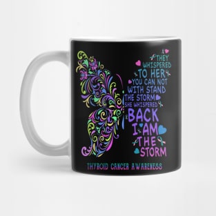 thyroid cancer butterfly i am the storm Mug